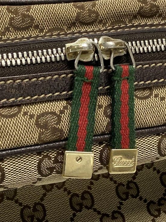 Gucci Shoulder Bag Prince GG Pattern Sherry Beige Dark Brown - Picture 11 of 15